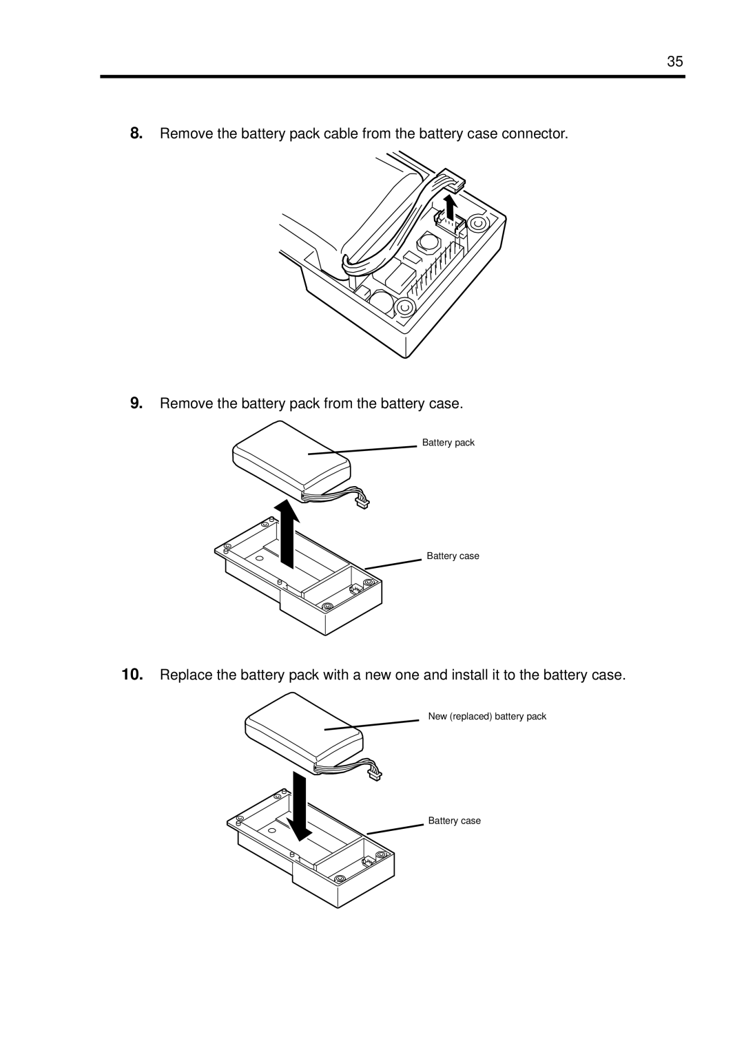 NEC N8103-102 manual Battery pack Battery case 