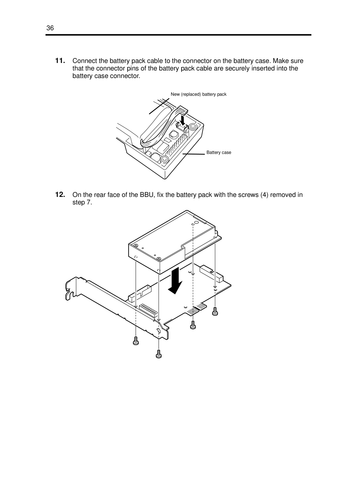 NEC N8103-102 manual New replaced battery pack Battery case 