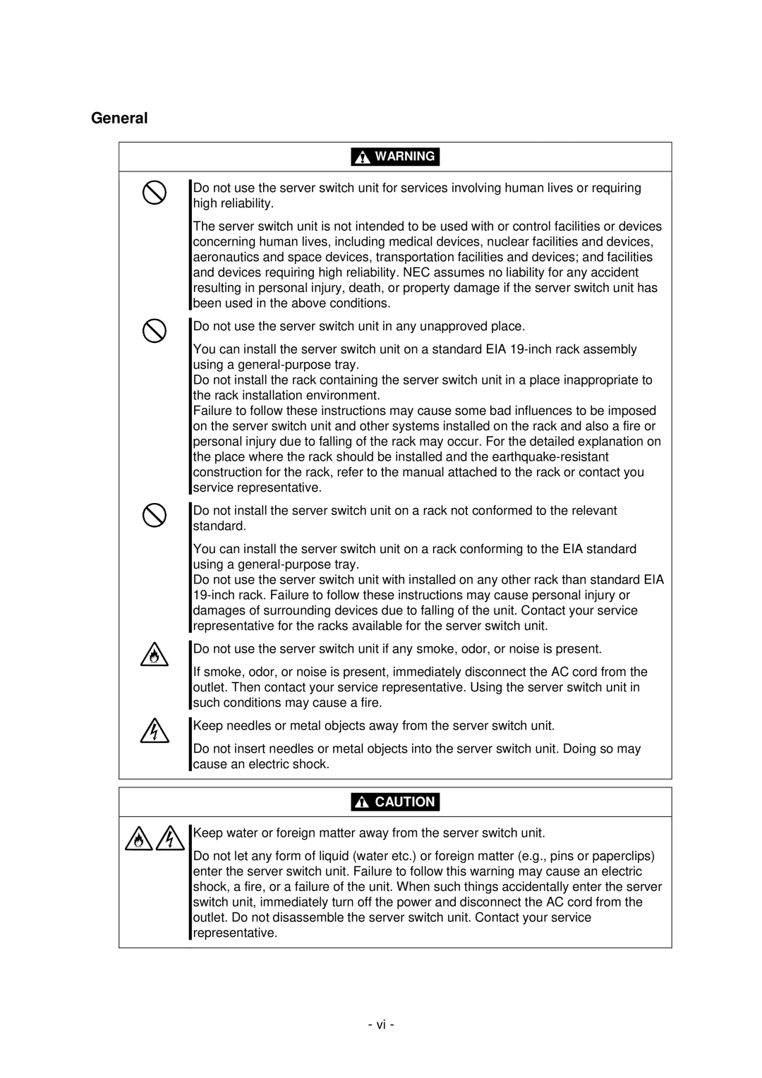 NEC N8191-09 manual General 