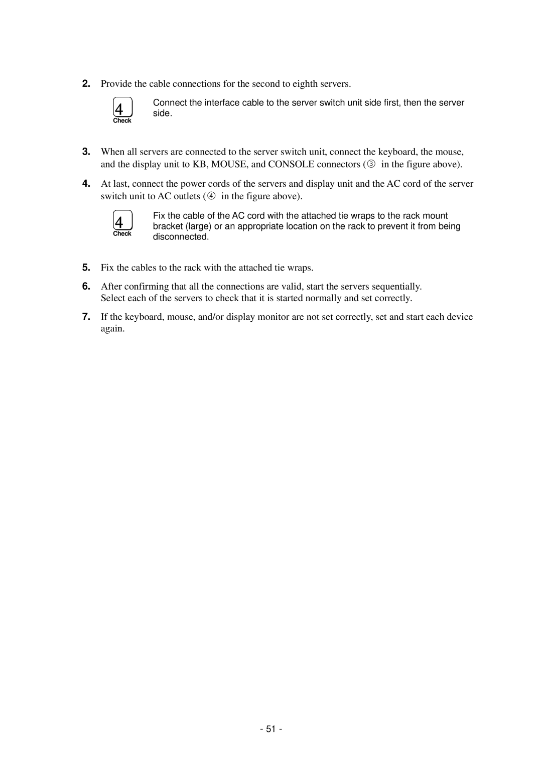 NEC N8191-09 manual Check 