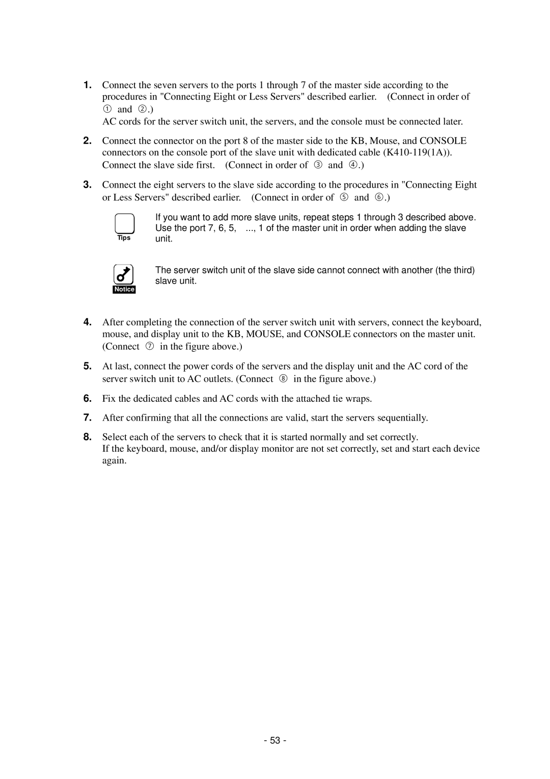 NEC N8191-09 manual Tips 