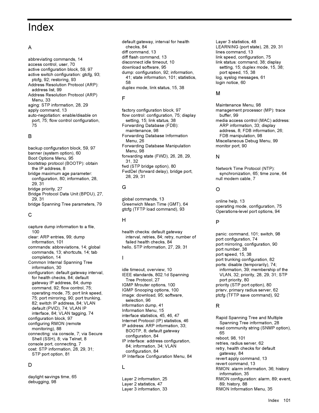 NEC N8406-022 manual Index 