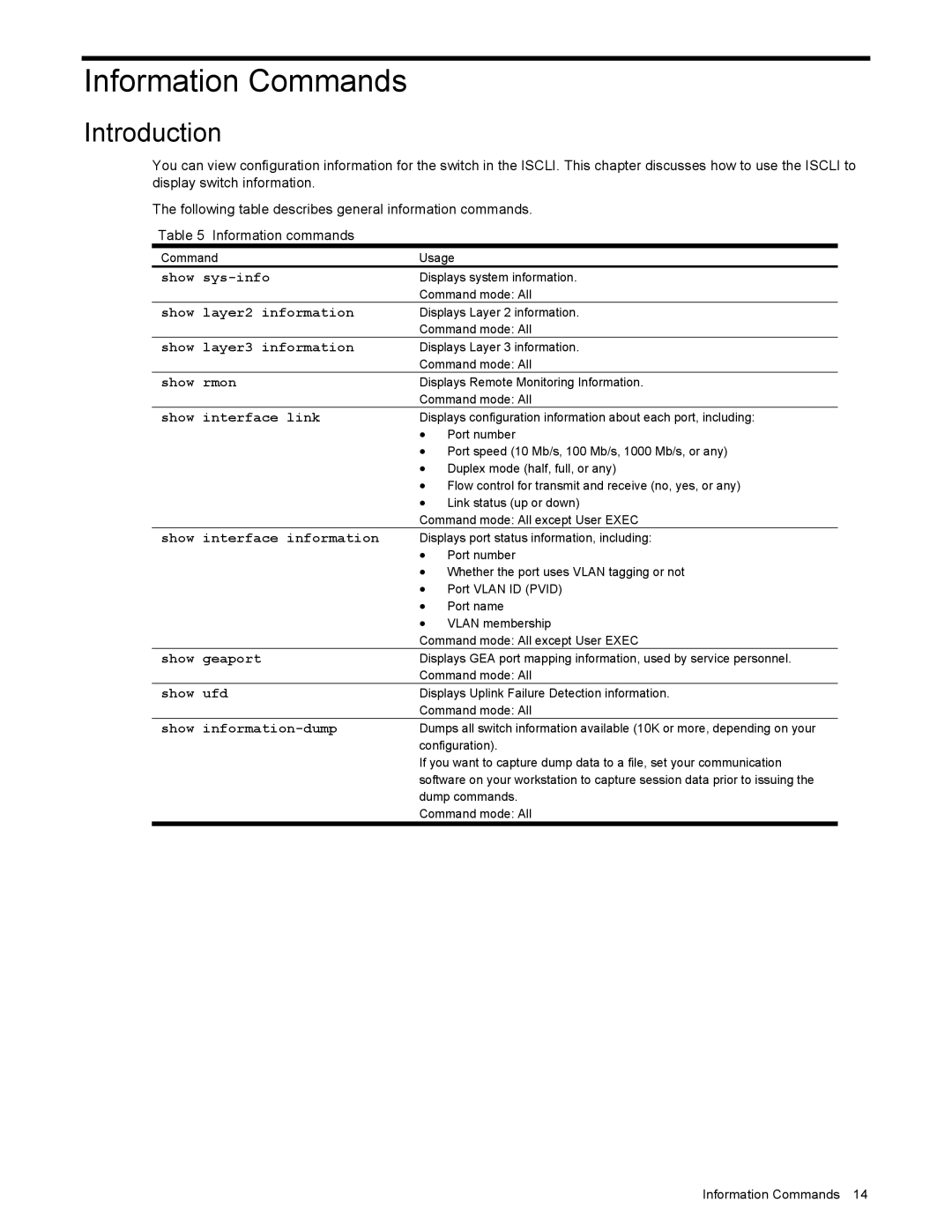 NEC N8406-022 manual Information Commands 