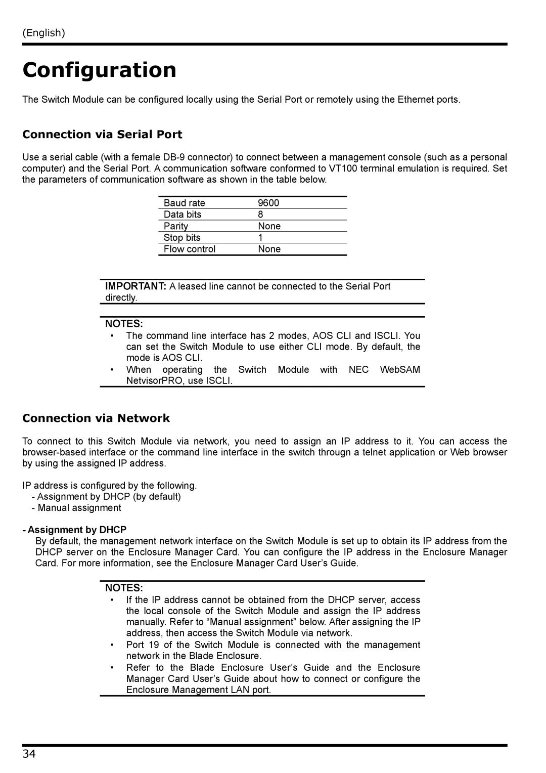 NEC N8406-022 manual Configuration 