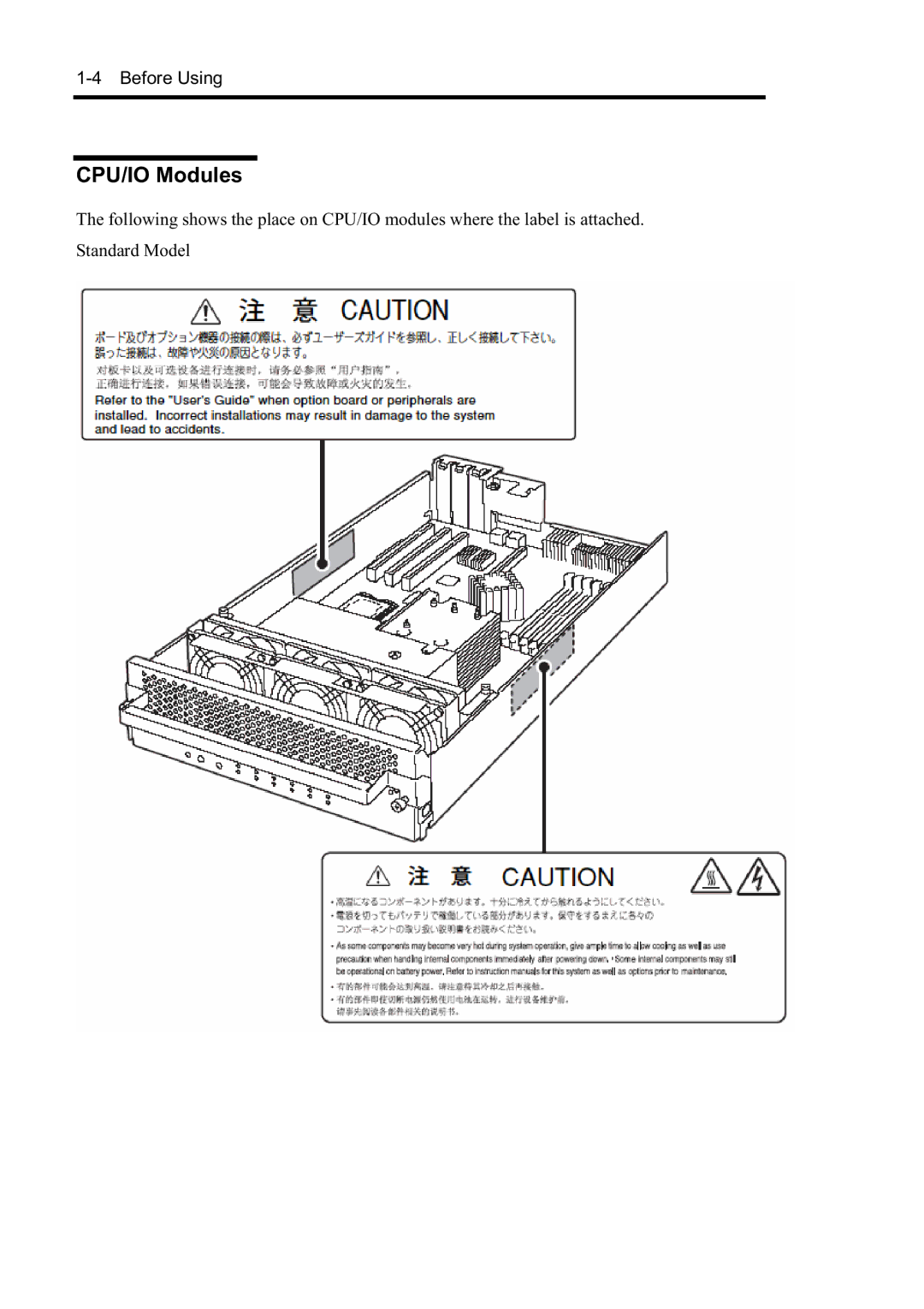 NEC N8800-098F, N8800-097F, N8800-099F, N8800-096F manual CPU/IO Modules 