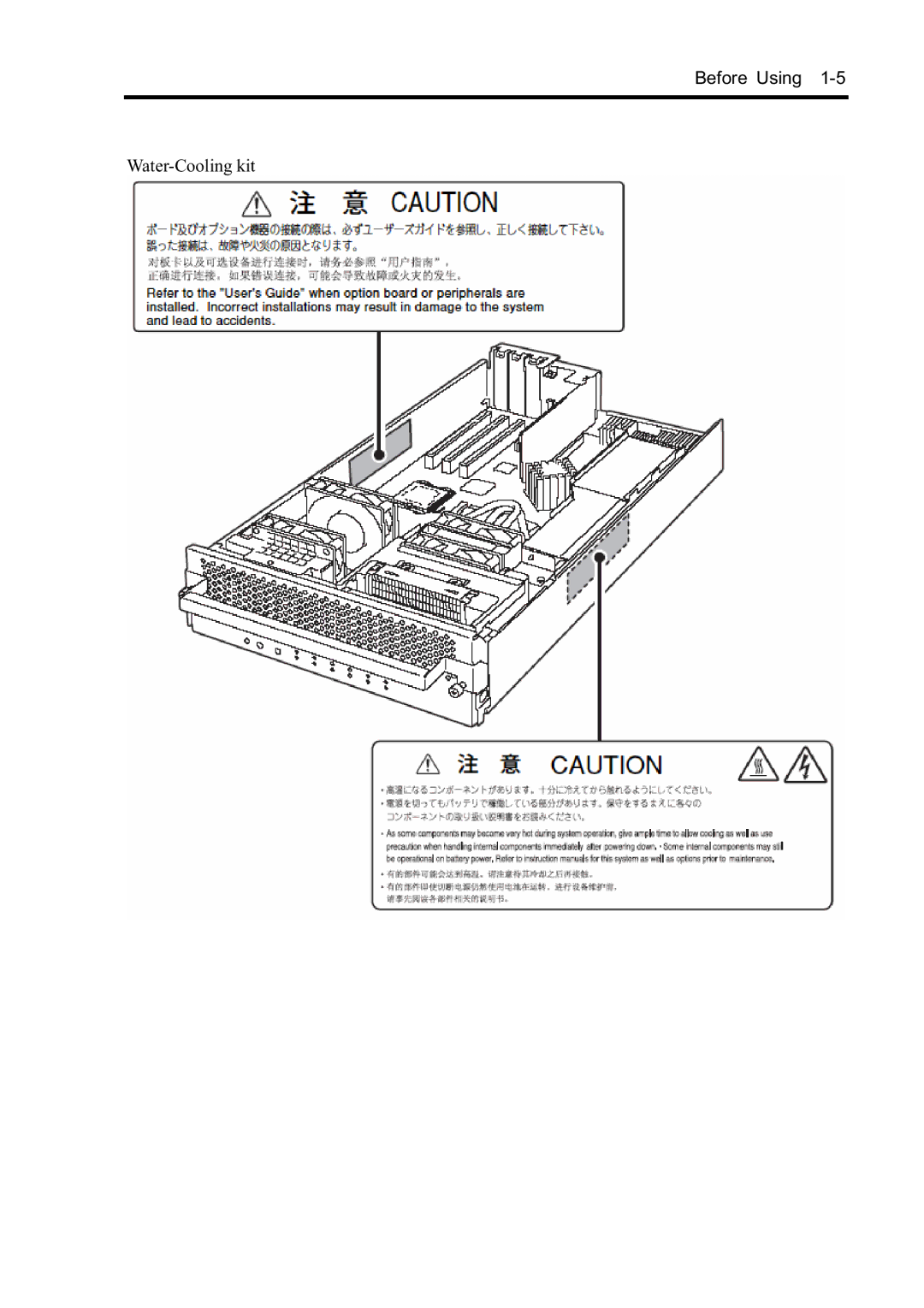 NEC N8800-096F, N8800-097F, N8800-099F, N8800-098F manual Water-Cooling kit 