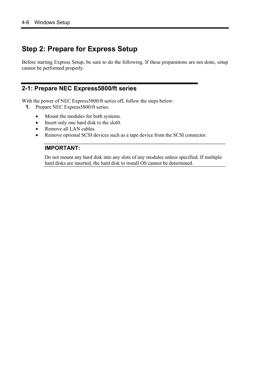 NEC N8800-098F, N8800-097F, N8800-099F, N8800-096F manual Prepare for Express Setup, Prepare NEC Express5800/ft series 