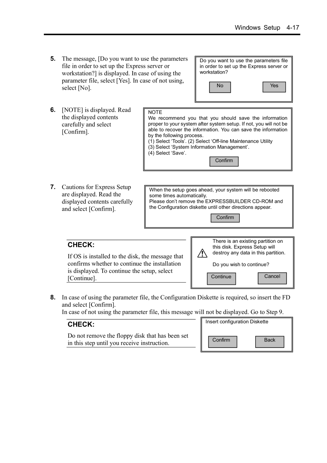 NEC N8800-099F, N8800-097F, N8800-098F, N8800-096F manual This step until you receive instruction 