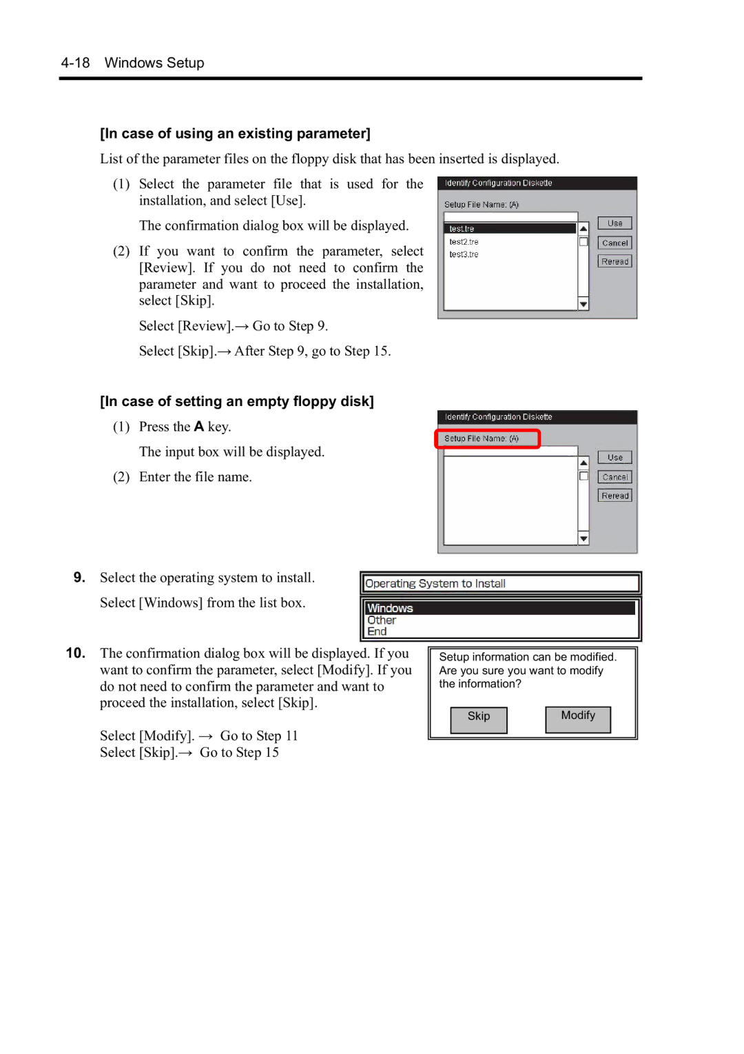 NEC N8800-098F, N8800-097F, N8800-099F, N8800-096F manual Case of using an existing parameter 