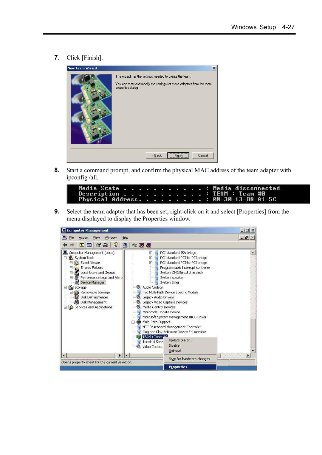 NEC N8800-096F, N8800-097F, N8800-099F, N8800-098F manual Windows Setup 