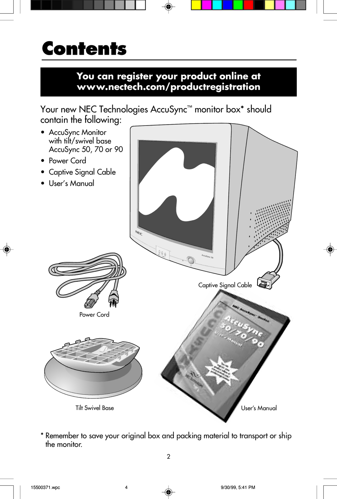 NEC N9501, N9701, N9902 user manual Contents 