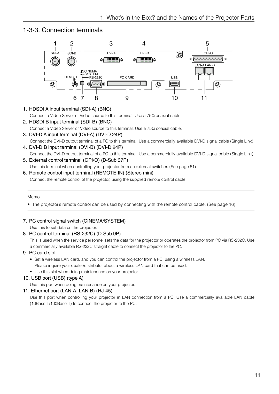 NEC NC1600C user manual Connection terminals 