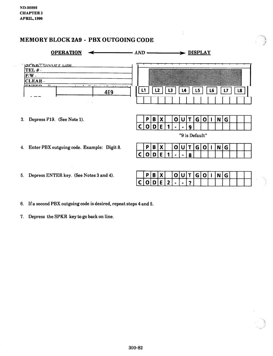 NEC nd-20292 manual Memory Block ZAS PBX Outgoing Code, FEATURE1 PBX Outgoing 