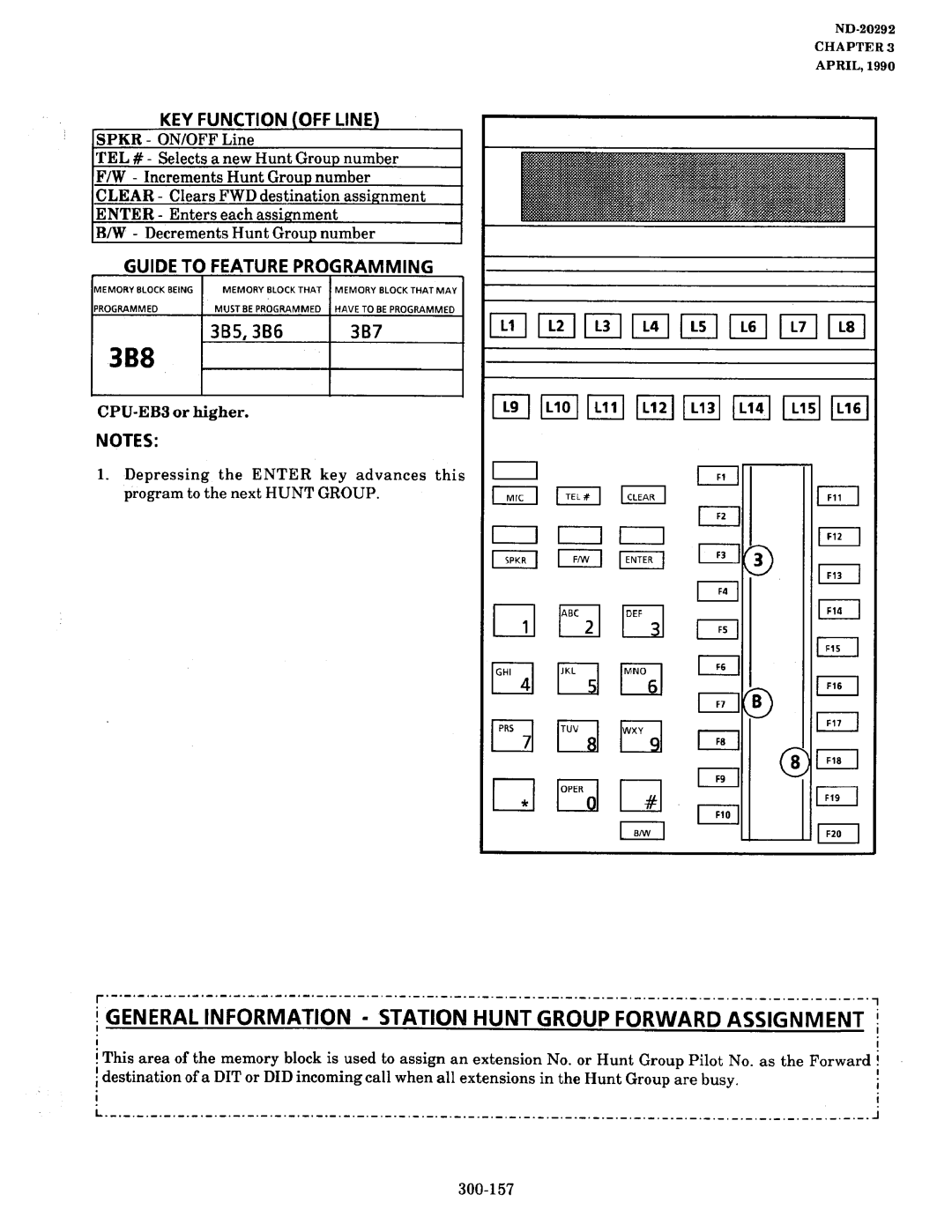 NEC nd-20292 manual 3B8, General Information Station Hunt Group Forward Assignment, 365,366 3B7, Is/W 