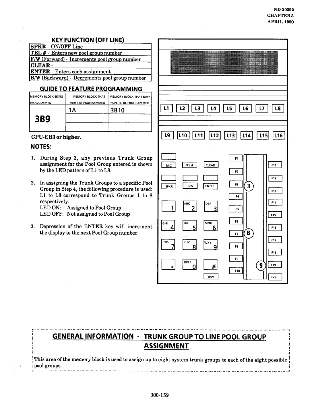 NEC nd-20292 manual Ispkr ON/OFF Line, 300-159 