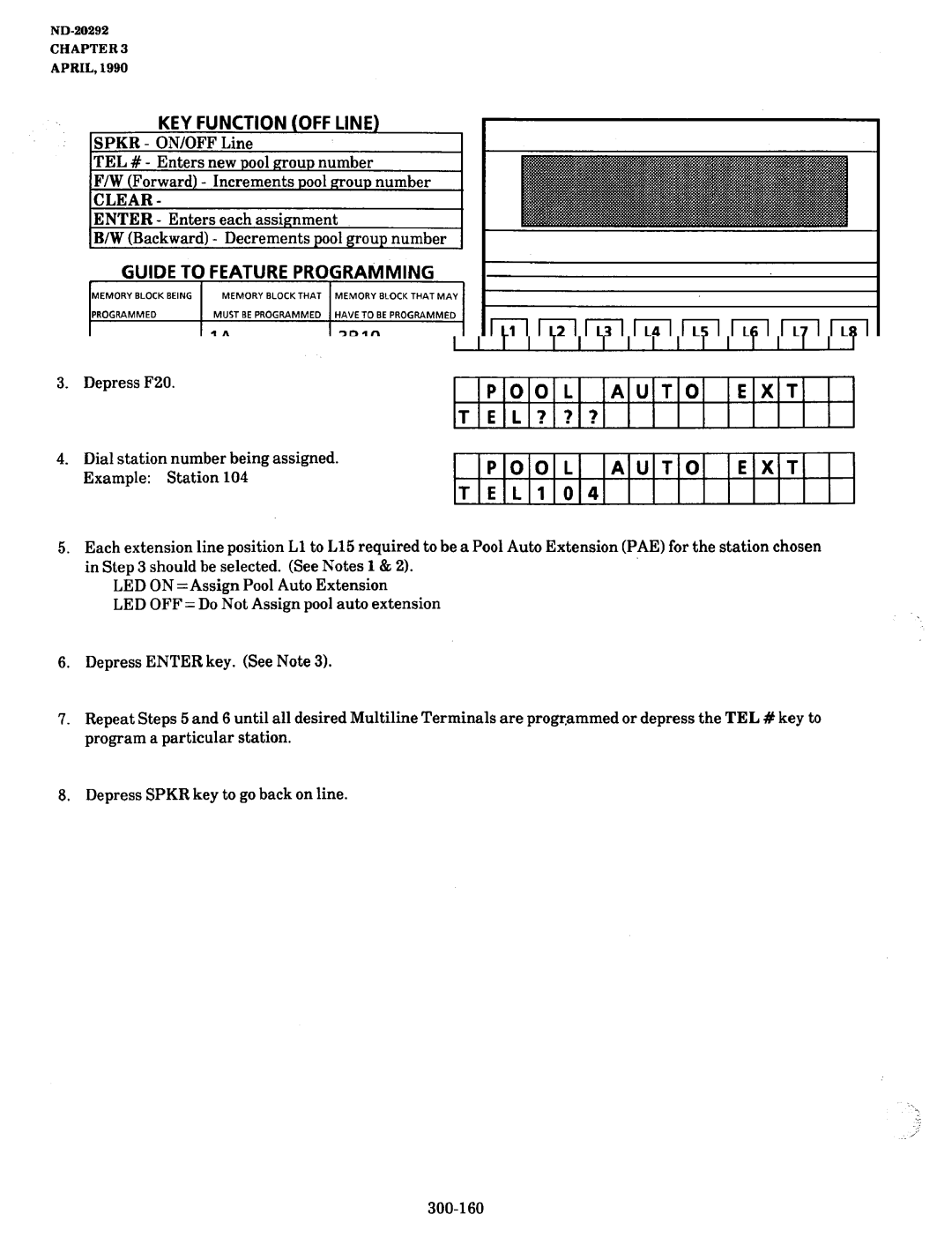 NEC nd-20292 manual Memory Block 3BlO Line Pool Group Auto Extension Assignment 