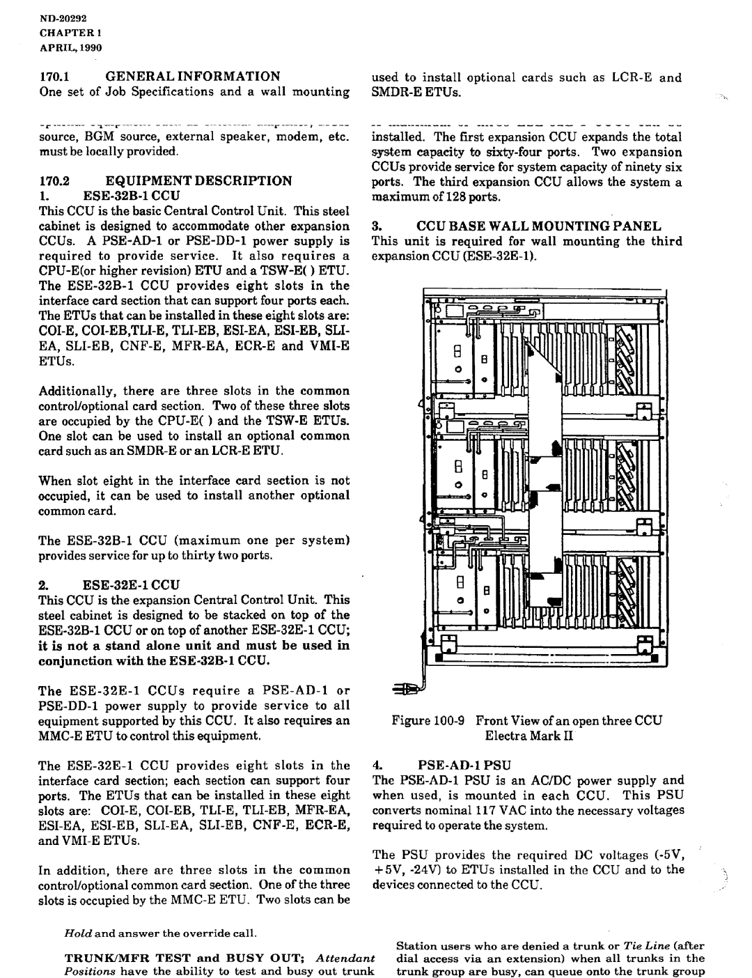 NEC nd-20292 manual General Information, Equipment Description 