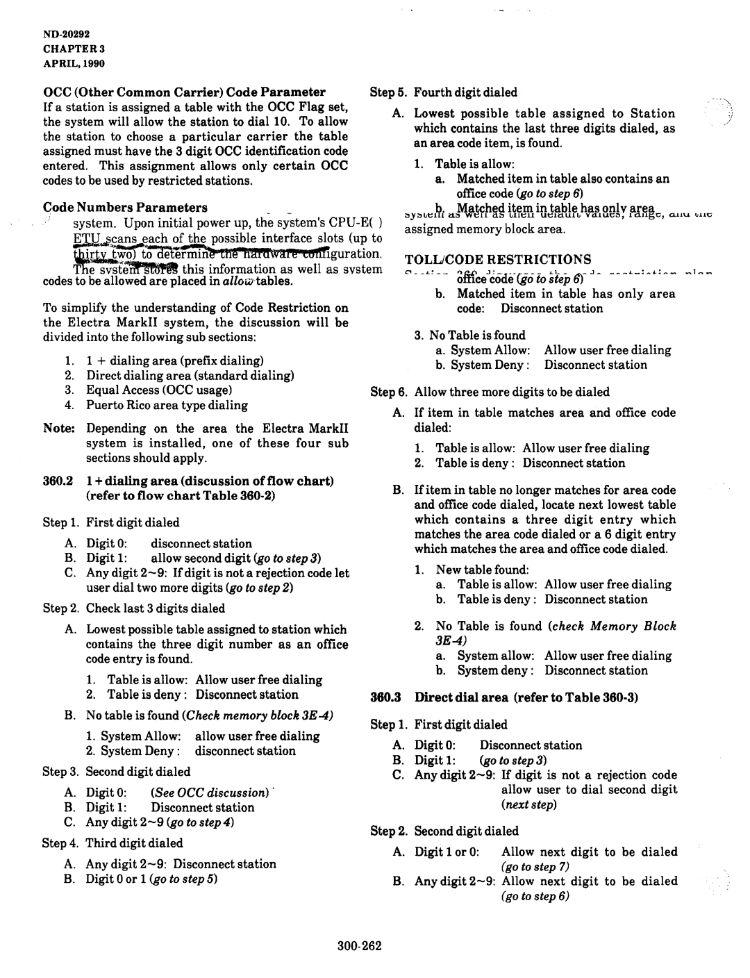 NEC nd-20292 manual OCC Other Common Carrier Code Parameter, Digit Disconnect station 