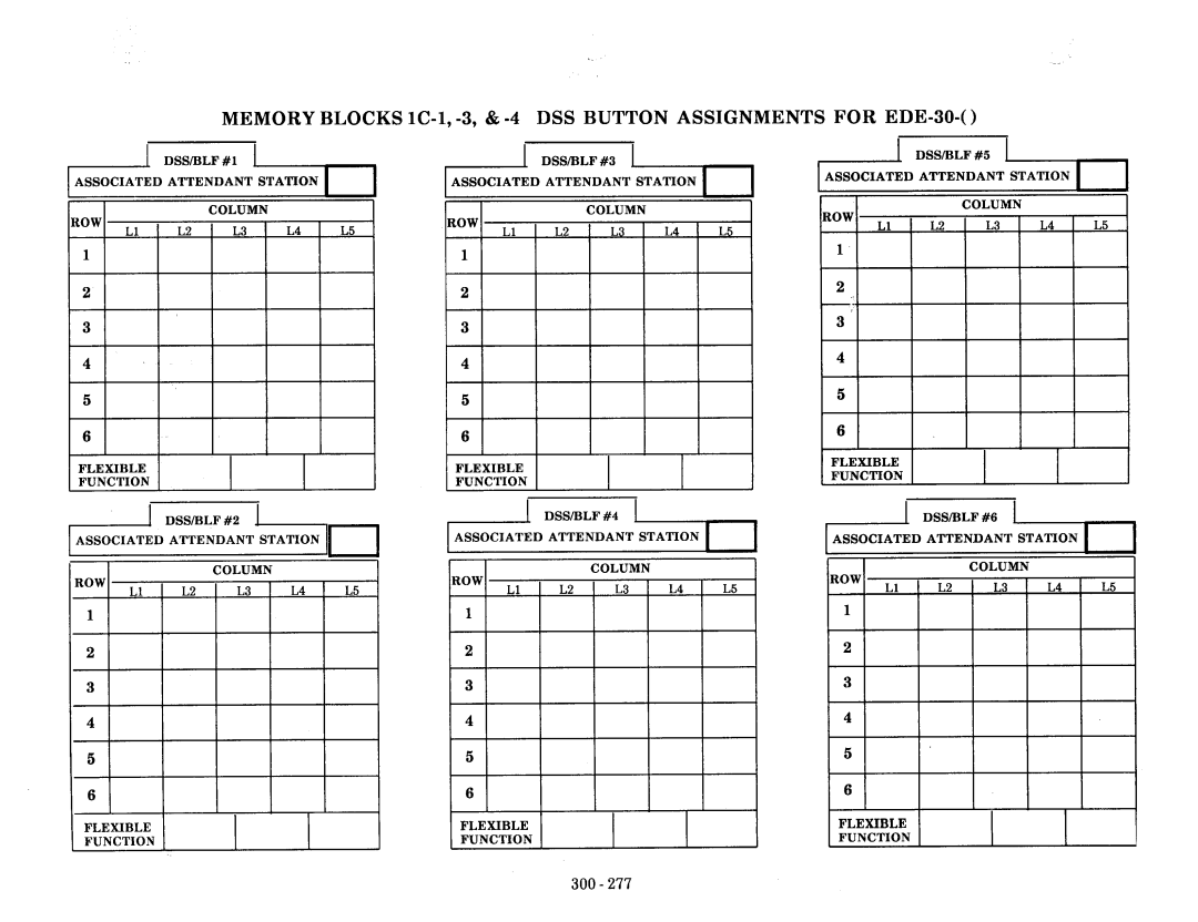 NEC nd-20292 manual Blocks lC-1, -3, DSS Button Assignments, For EDE-30, 300-277 