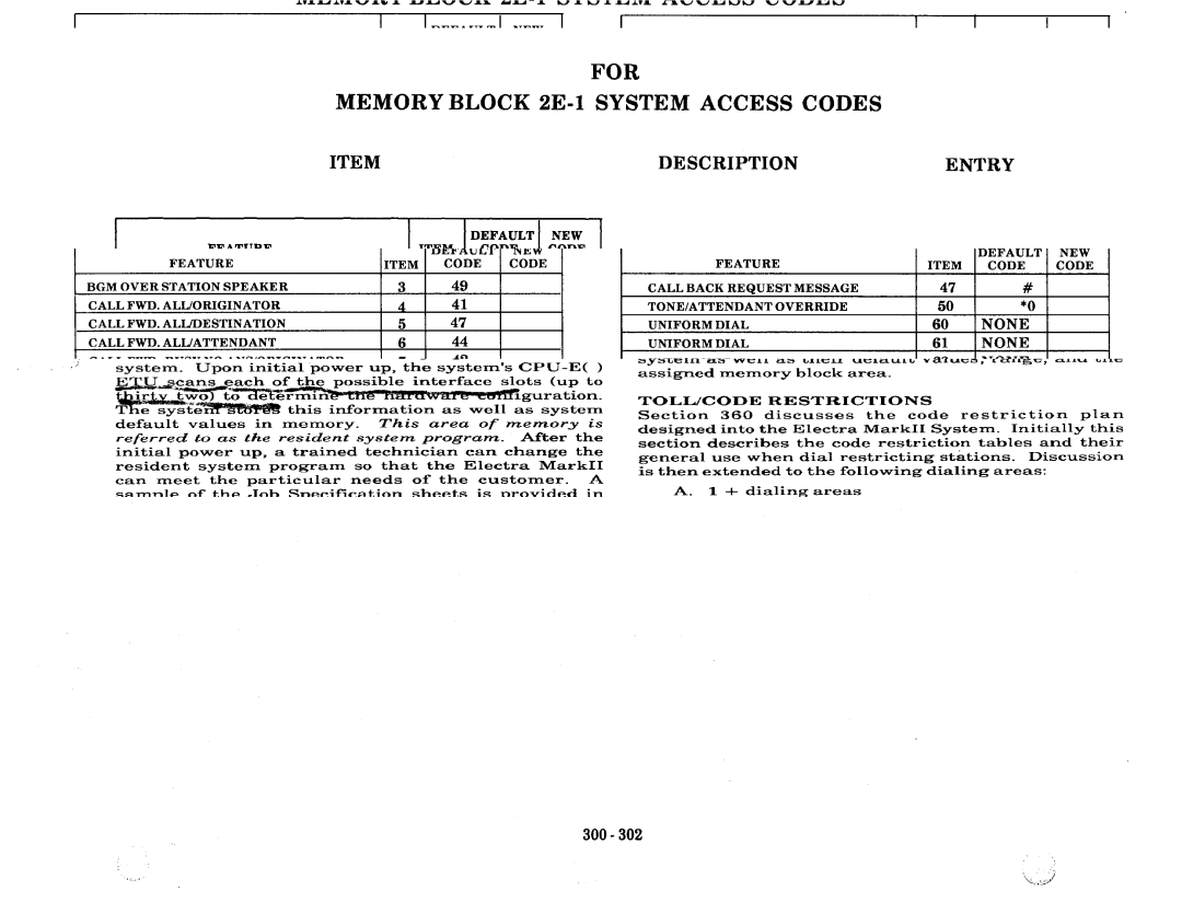 NEC nd-20292 manual Description Entry, NEW Feature ANY Unused Access Code Desired 