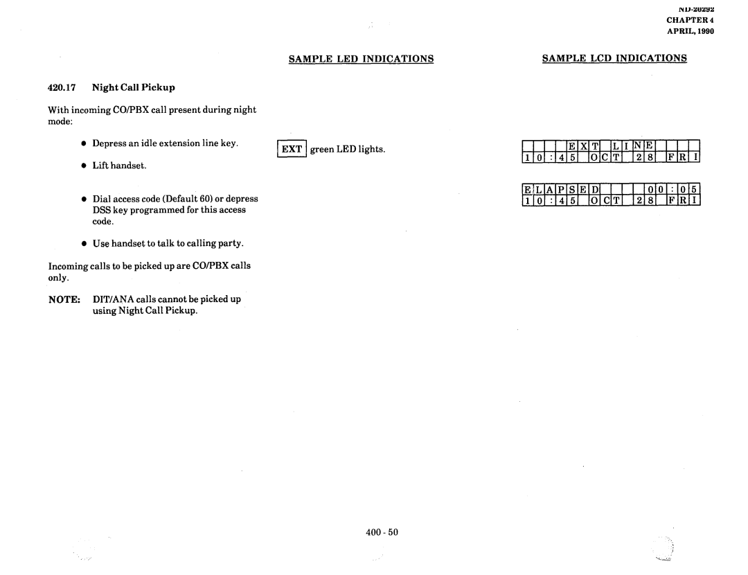 NEC nd-20292 manual 1101 I4151 101~1~1 Msl Ifirii 400, Co/Pbx 