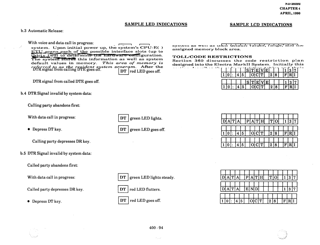 NEC nd-20292 manual I I IsITIEIvIEI I I I1 1317. ilo 14151 Io~c~T\ lep3l 1~1~11, ~A~TA~ Ipiaitihi, OCT FRI Data Path to END 