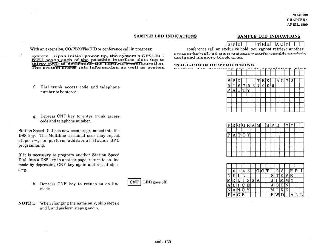 NEC nd-20292 manual I I I I, 400-169 