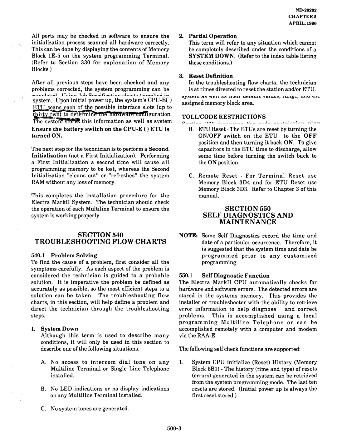 NEC nd-20292 manual Section Troubleshooting Flow Charts, Section Self Diagnostics Maintenance 