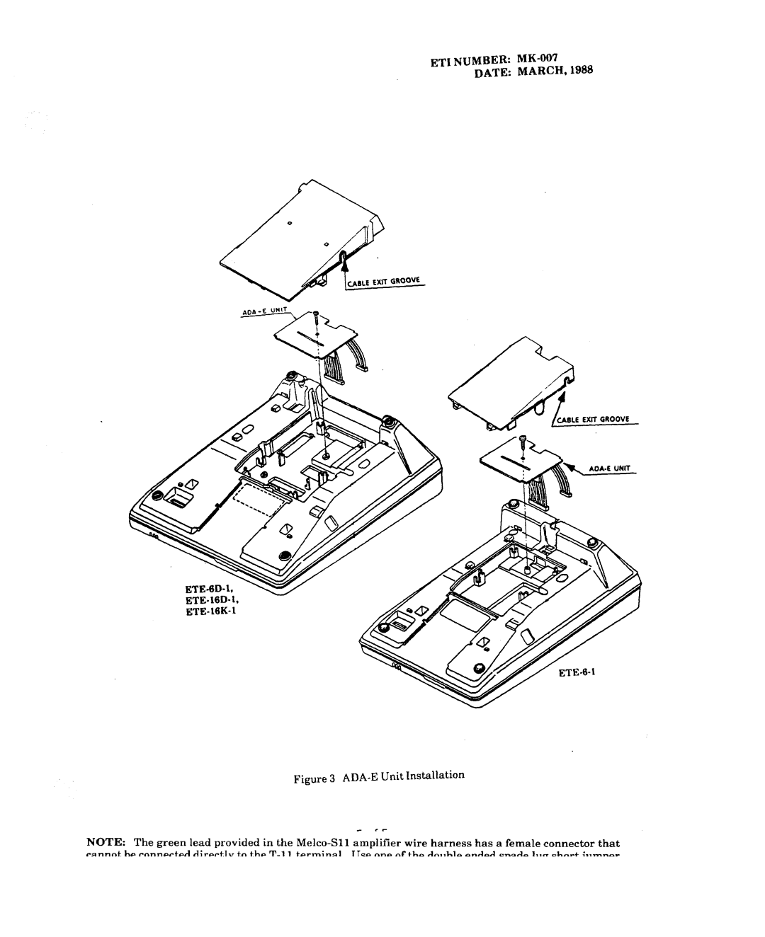 NEC nd-20292 manual ADA-E Unit Installation 