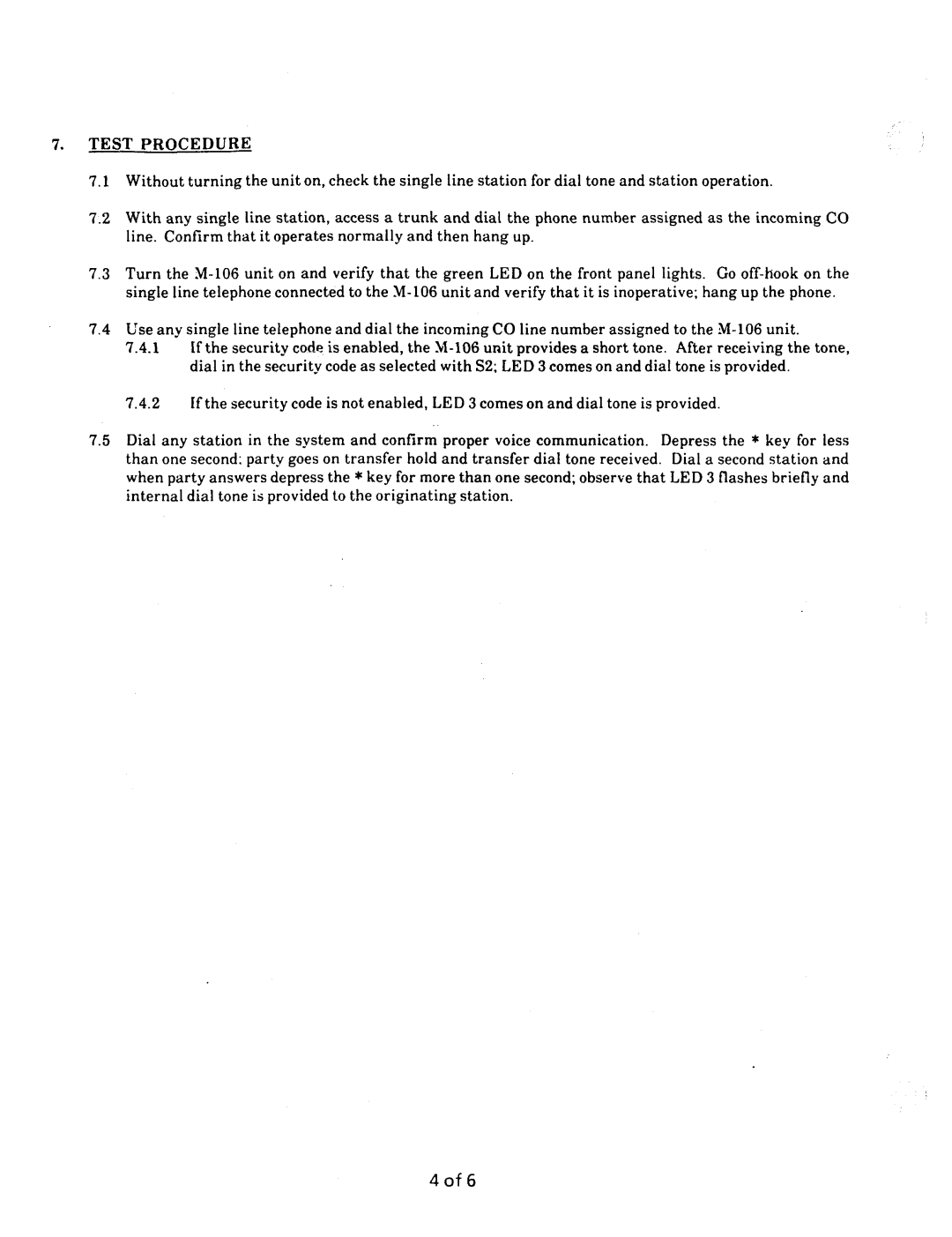 NEC nd-20292 manual Test Procedure 