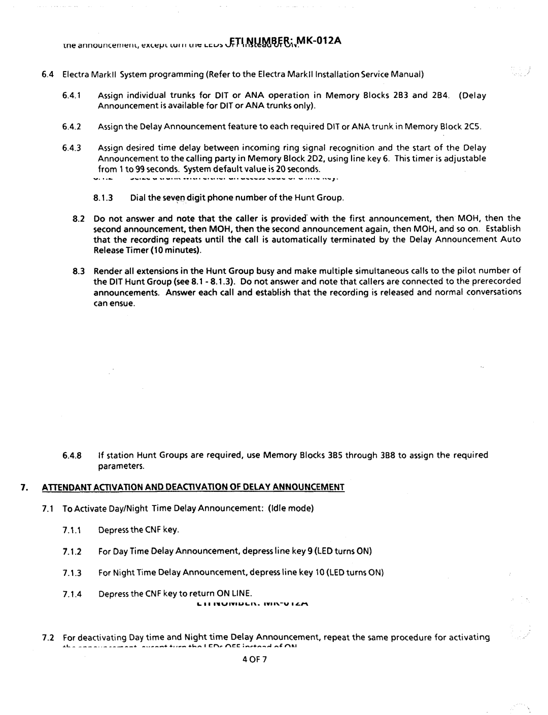 NEC nd-20292 manual ETI Number MK-012A, Testing 