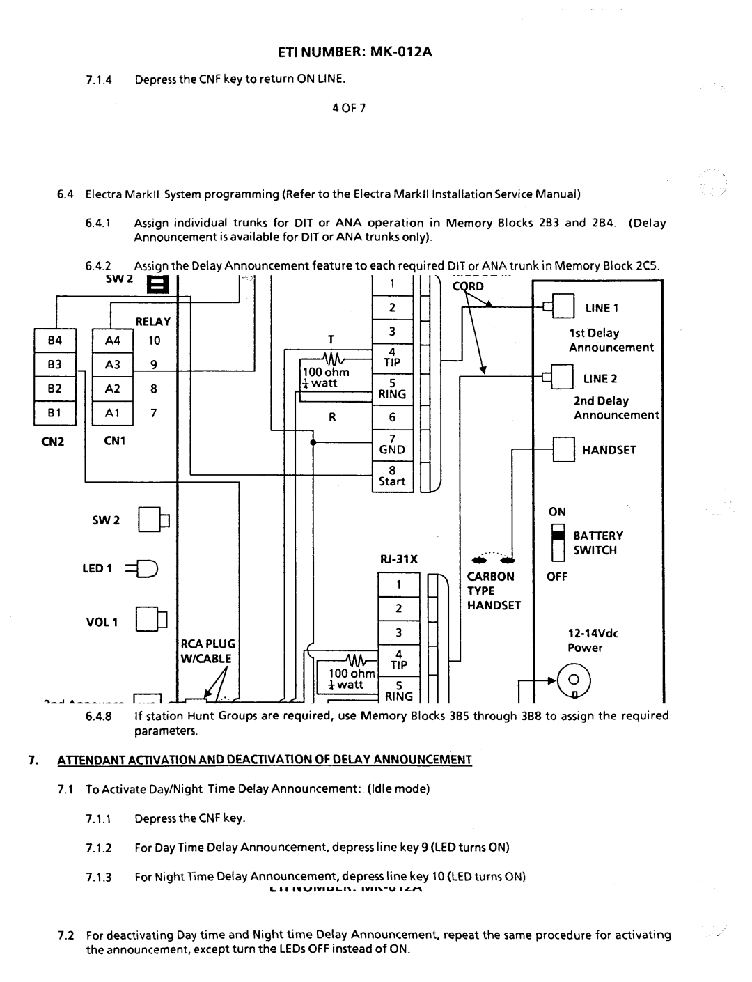 NEC nd-20292 manual System Frame Iground Connector ECR-E ETU Male, Announcer, Conductor, Modular, Rig, Cable 