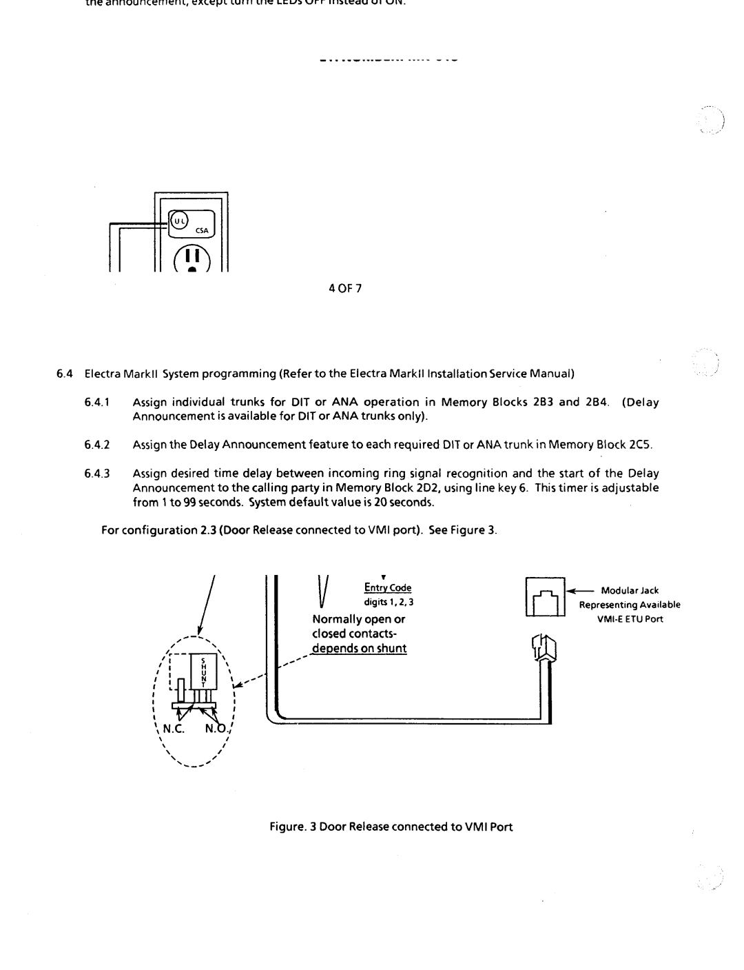 NEC nd-20292 manual Figure Door Release connected to VMI Port 