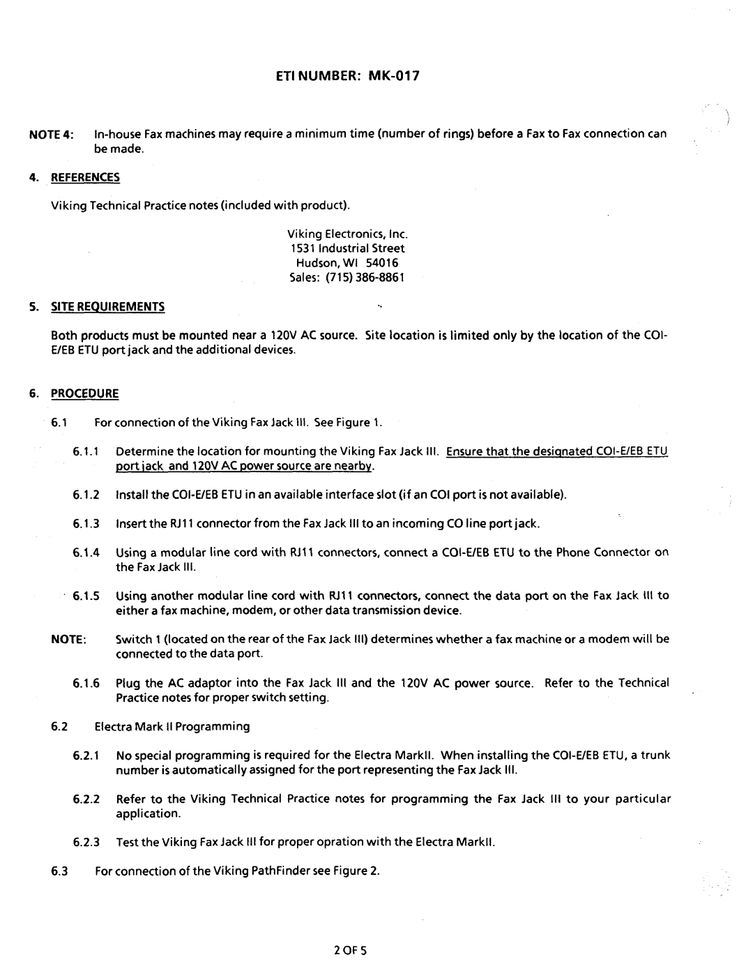 NEC nd-20292 manual ETI Number MK-017, References, Site Requirements 