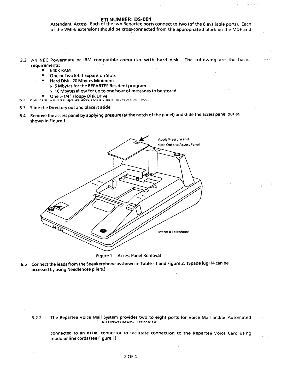 NEC nd-20292 manual ETI Number DS-001, Procedure 