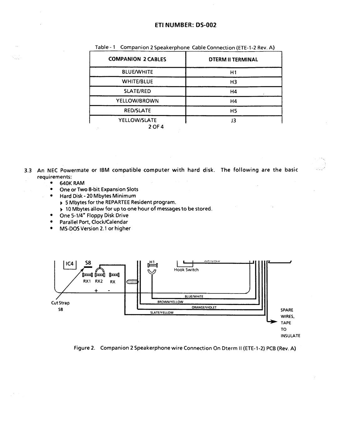 NEC nd-20292 manual IIC3, Companion 2 Cables 