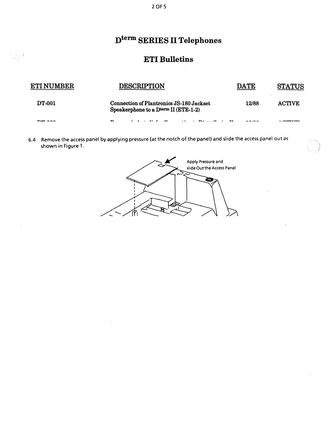 NEC nd-20292 manual Dtem, Series, II Telephones, ET1, Bulletins 