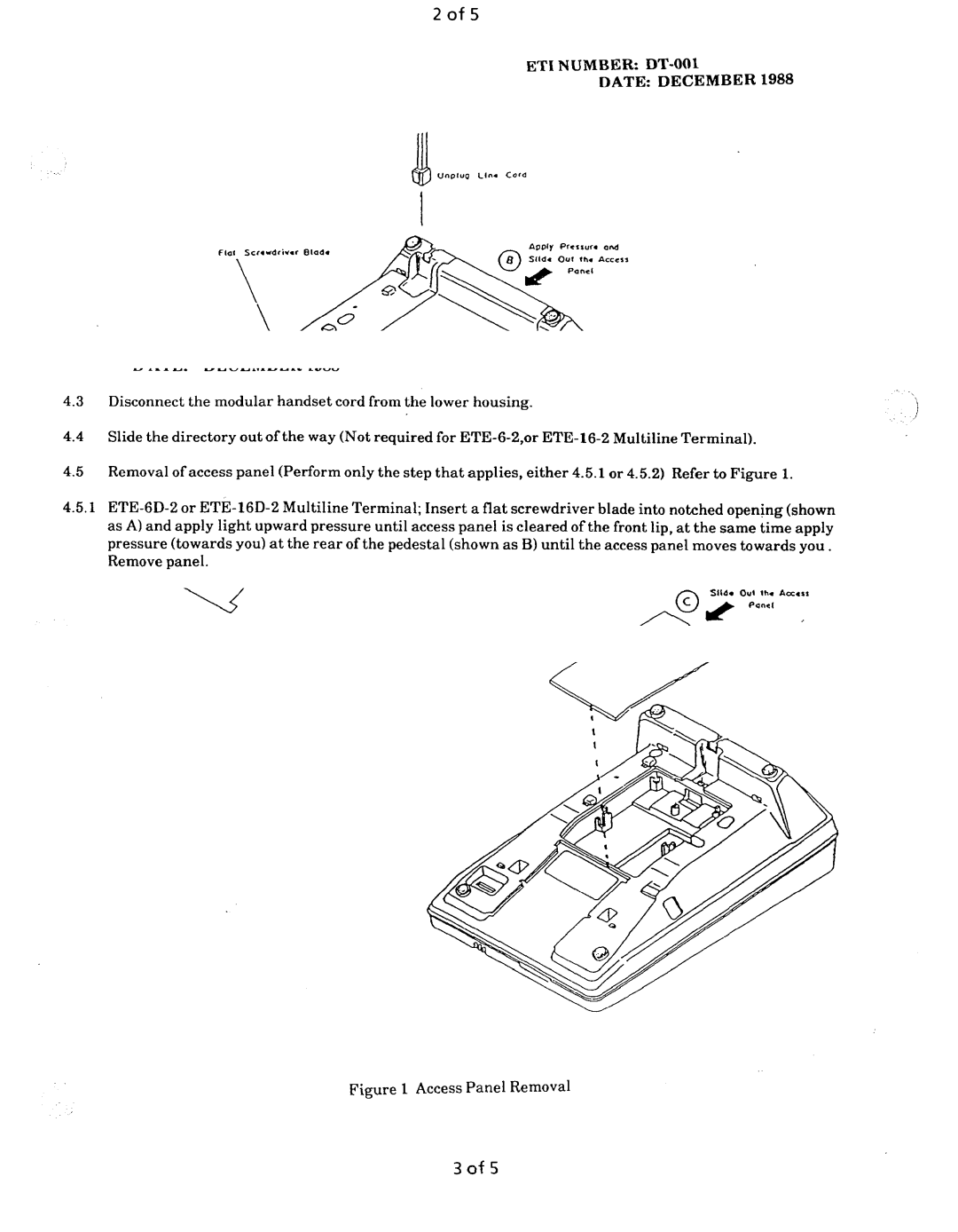 NEC nd-20292 manual Access Panel Removal 