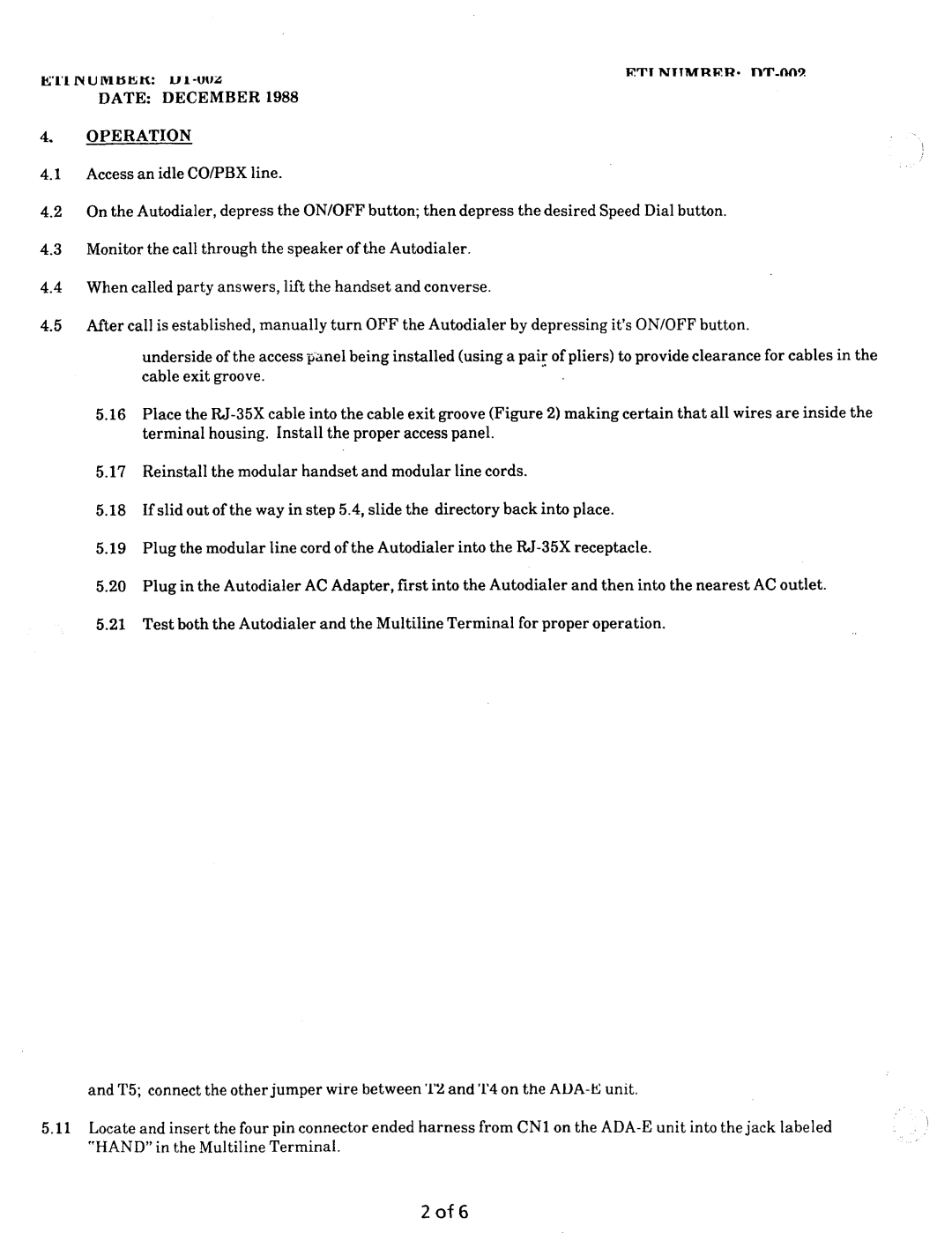 NEC nd-20292 manual ET1 Number DT-002 Date December 