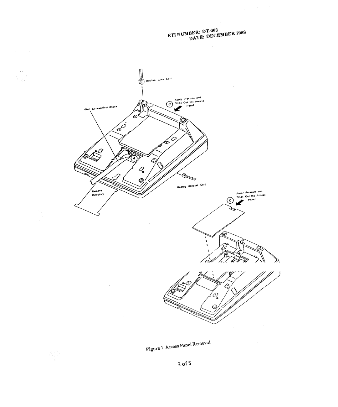 NEC nd-20292 manual Date December 19%, Access Panel Remova 