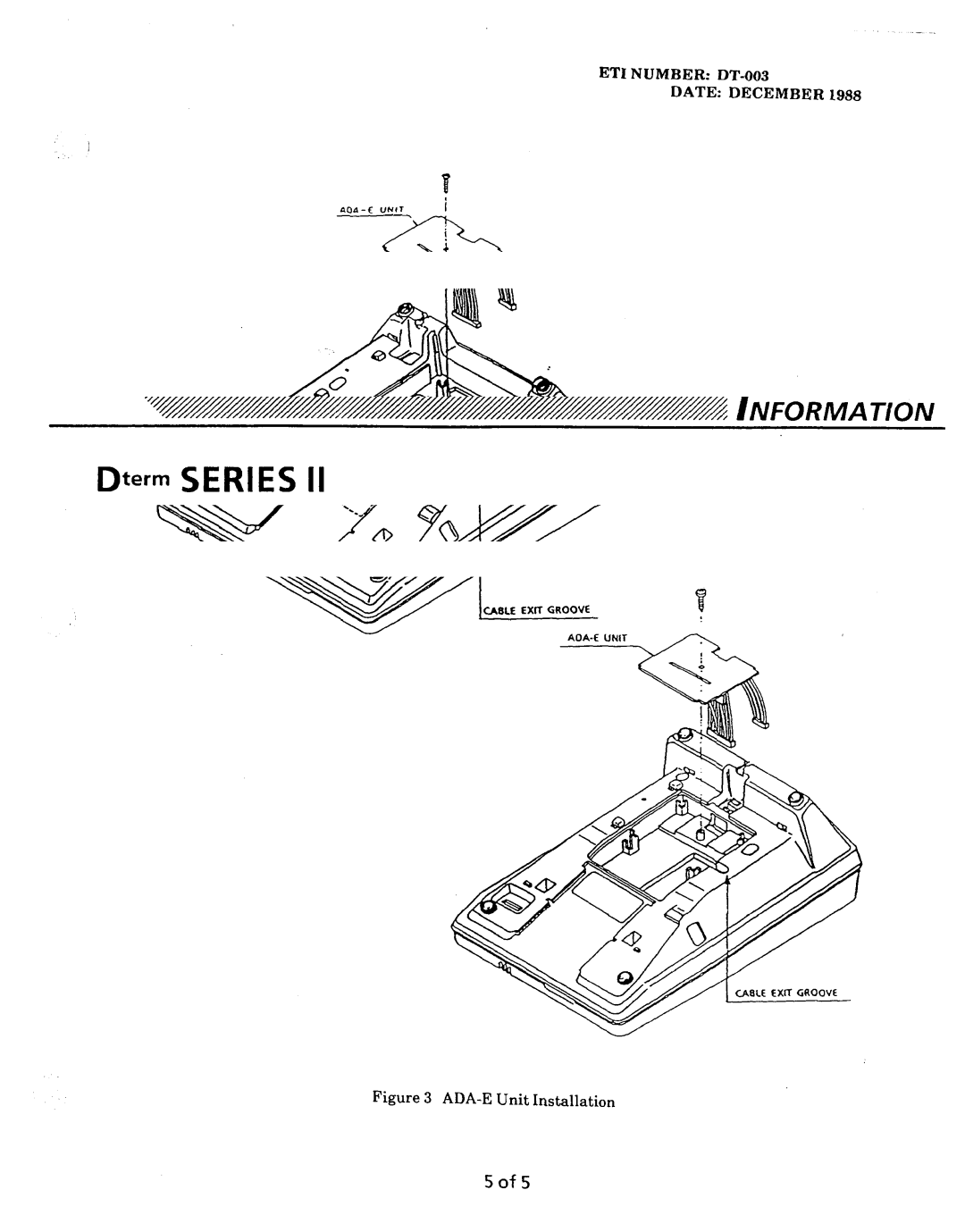 NEC nd-20292 manual ADA-E Unit 