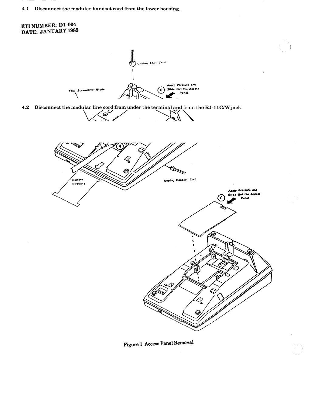 NEC nd-20292 manual 4of6, Access Panel Removal 