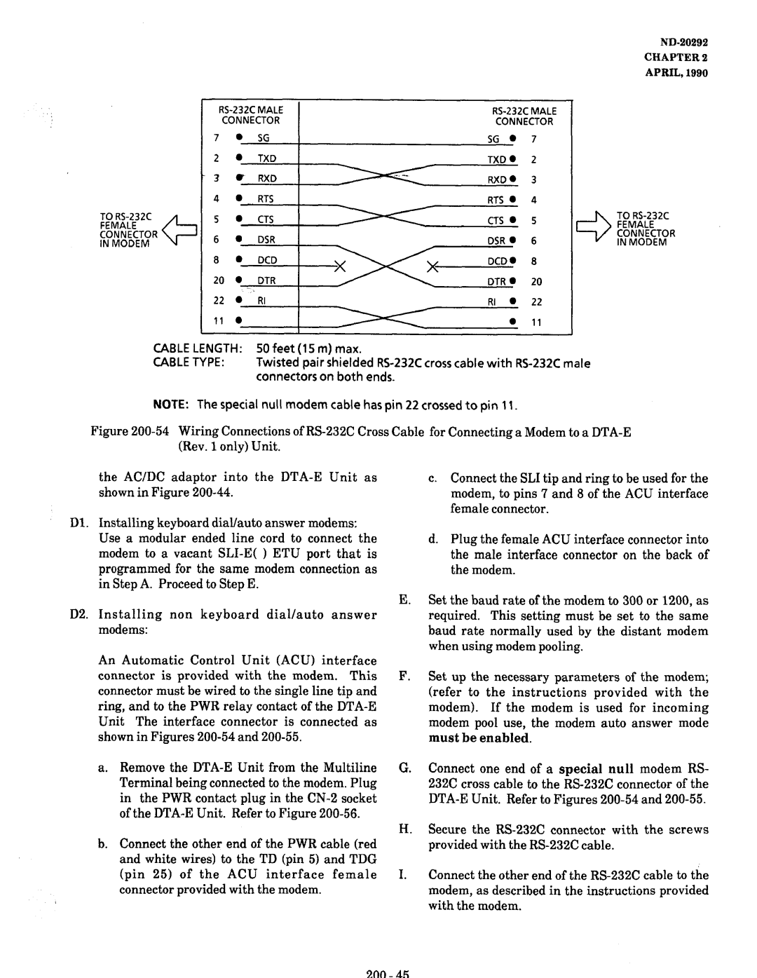 NEC nd-20292 manual Feet Max, On both Ends, Shown in Figure, To pins 