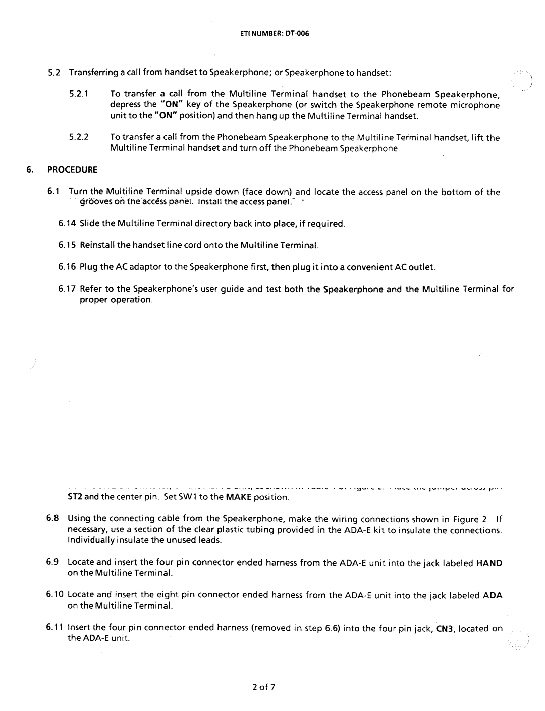 NEC nd-20292 manual ETI Number DT-006 