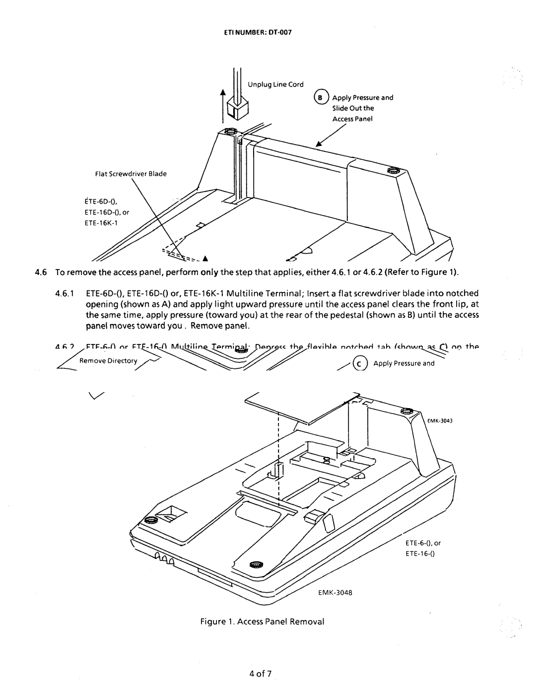 NEC nd-20292 manual Access Panel Removal 4of7 