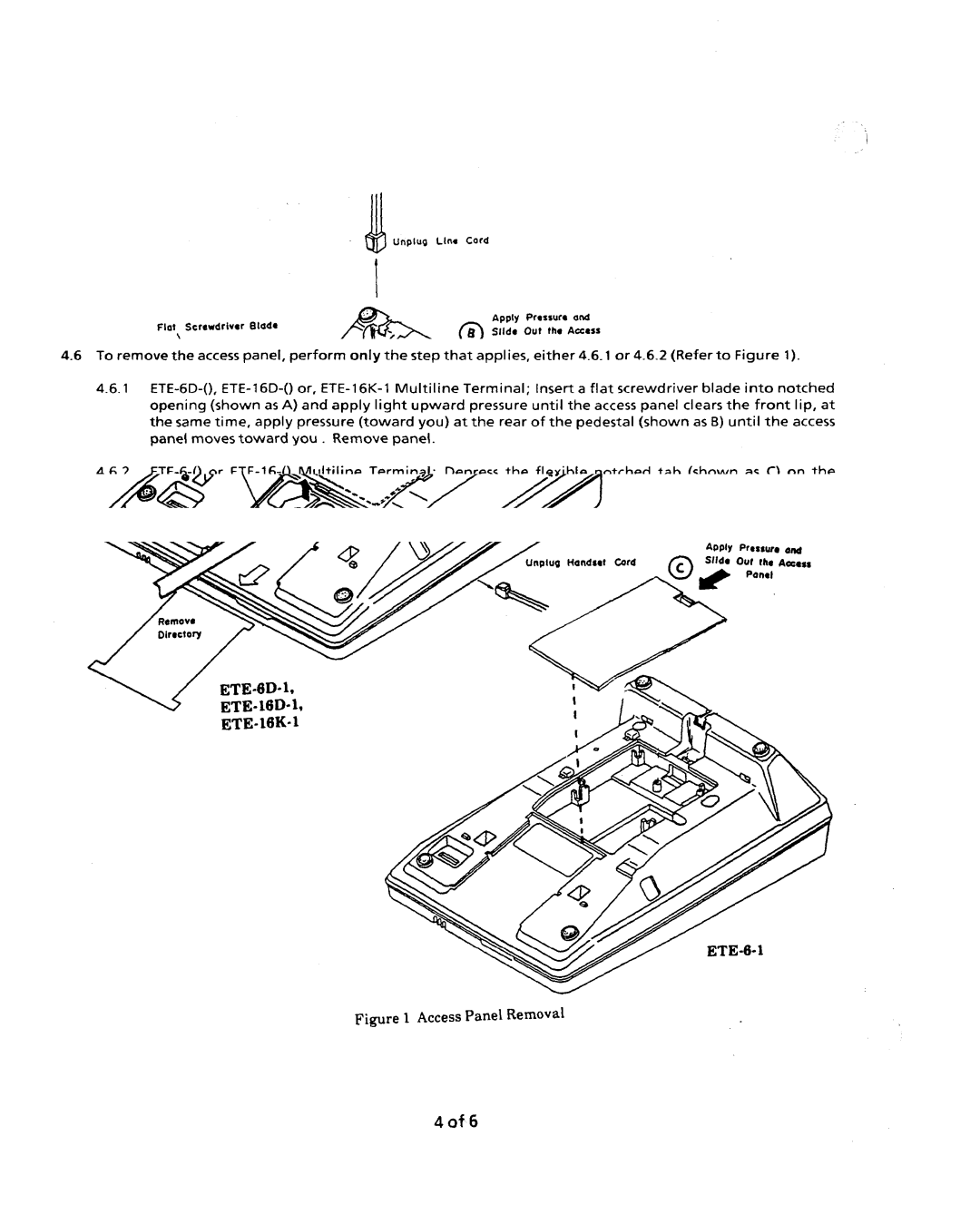 NEC nd-20292 manual 4of, Access Panel Removal 