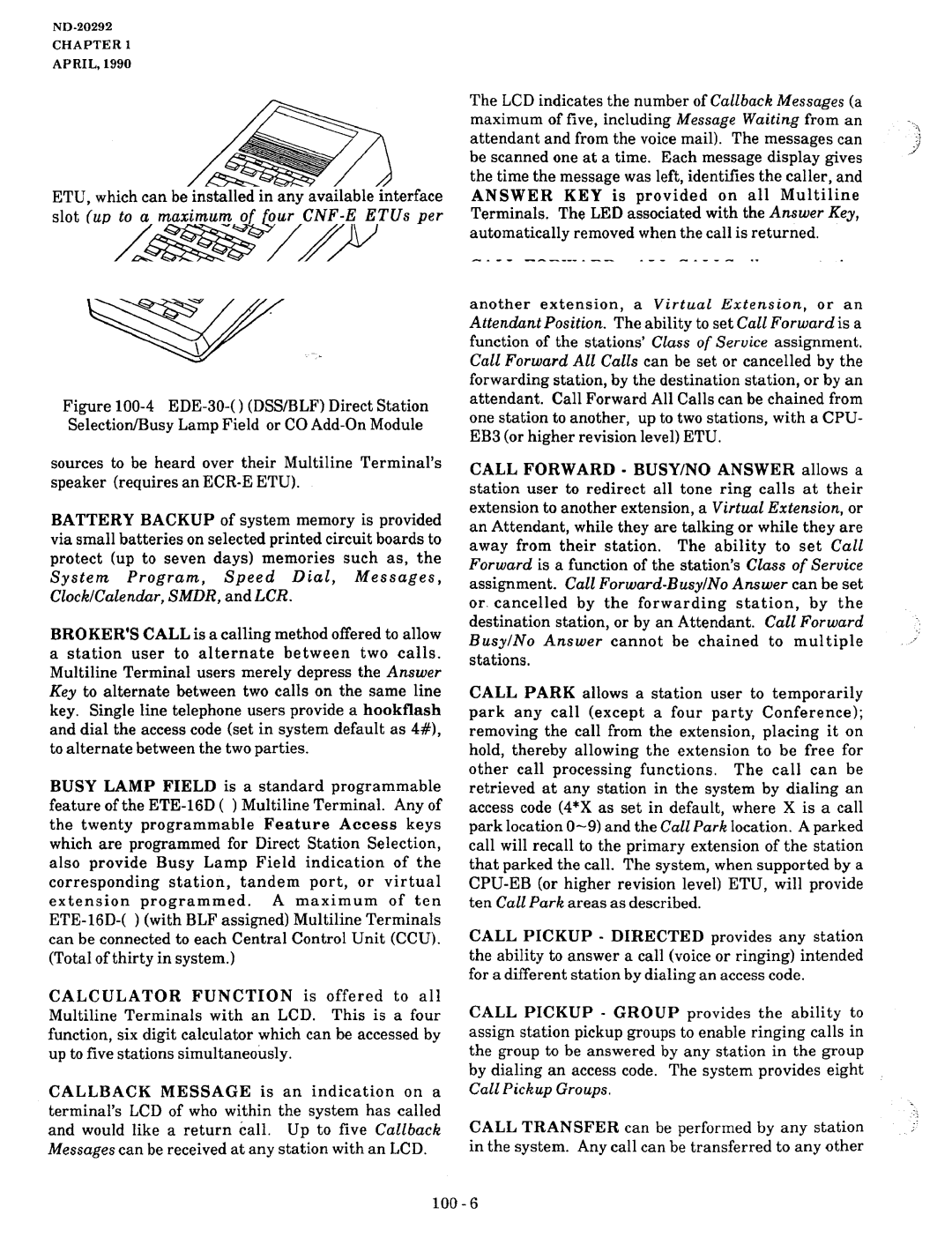 NEC nd-20292 manual While they, Talking, Away from Their, Ability Set Call, Forwarding, Attendant 