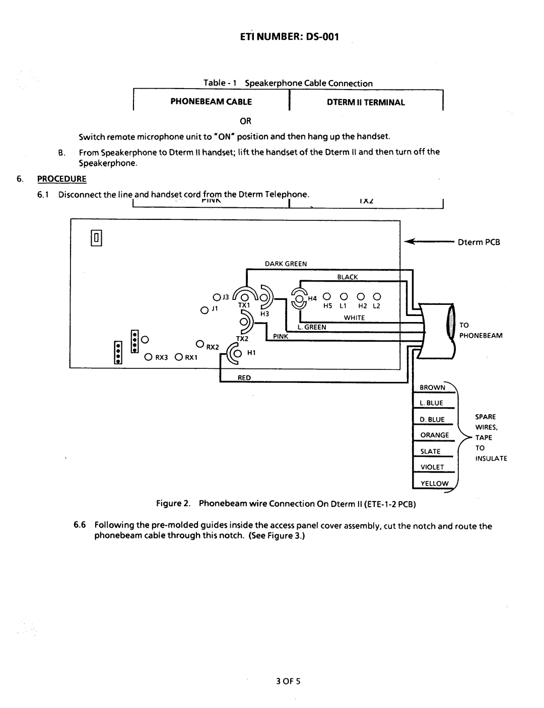 NEC nd-20292 manual Speakerphone Cable Connection 