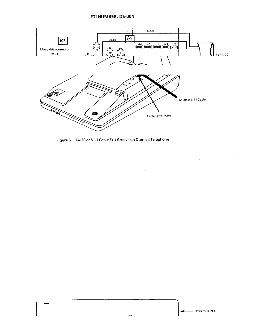 NEC nd-20292 manual TA-20 or S-l 1 Cable Exit Groove on Dtetm II Telephone 6OF6 