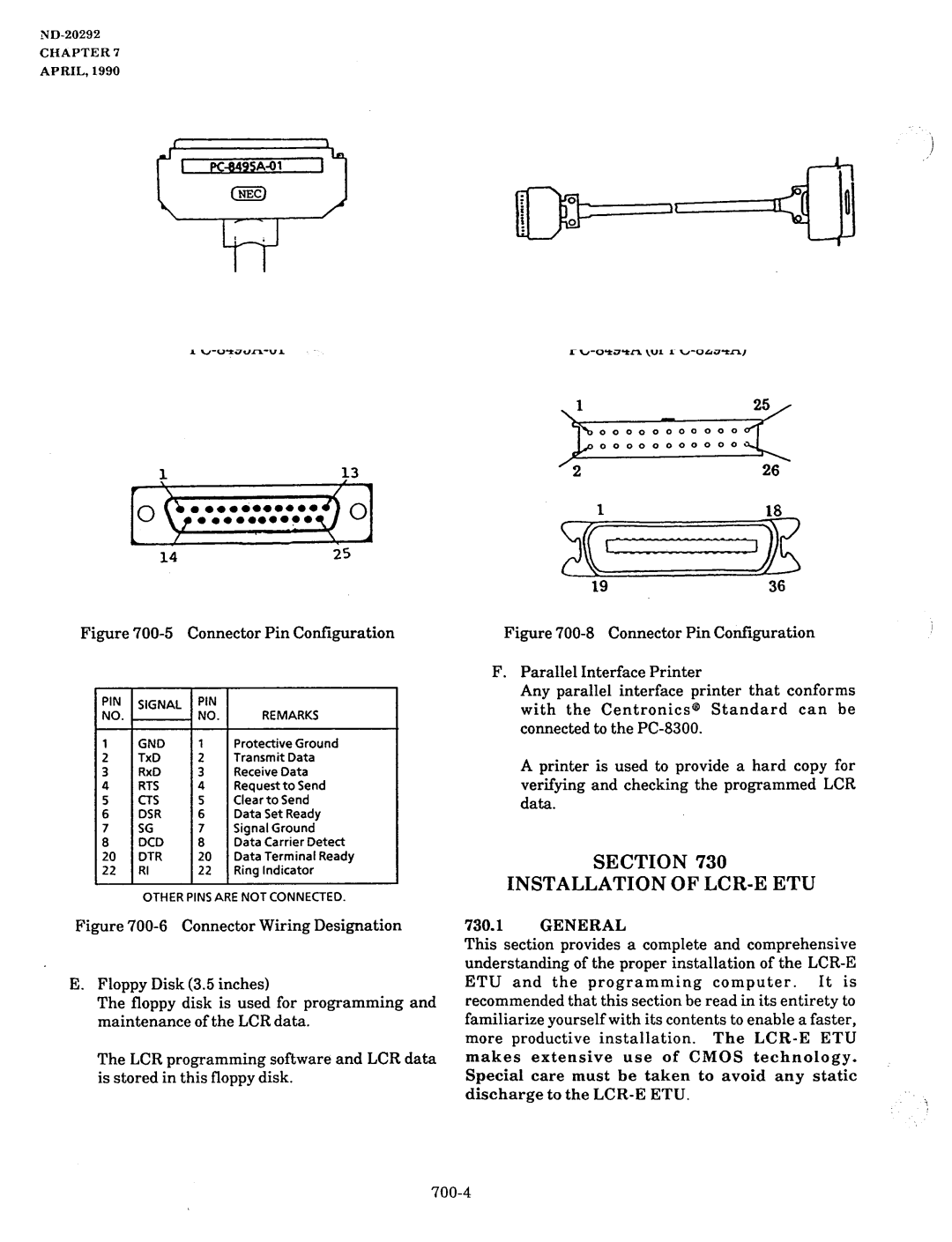 NEC nd-20292 manual Section Installation of LCR-E ETU 